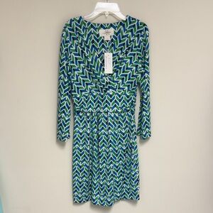 JB by Julie Brown Blue and Green Chevron Long Sleeve